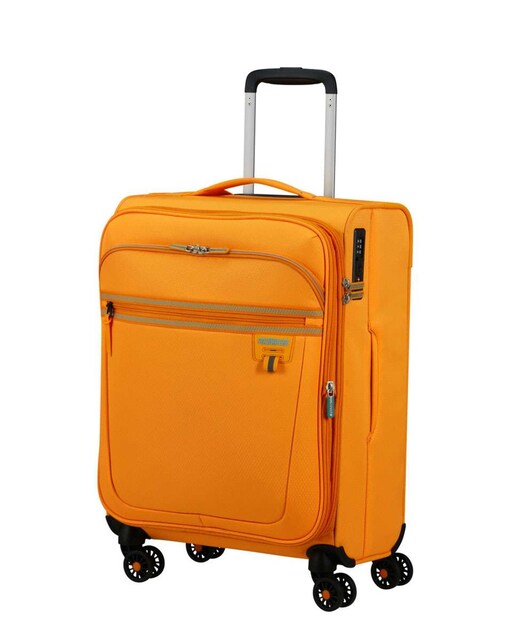 Imagem 0 de Mala de Cabine Aerospin 55cm Com 4 Rodas Expansível Laranja 47L
