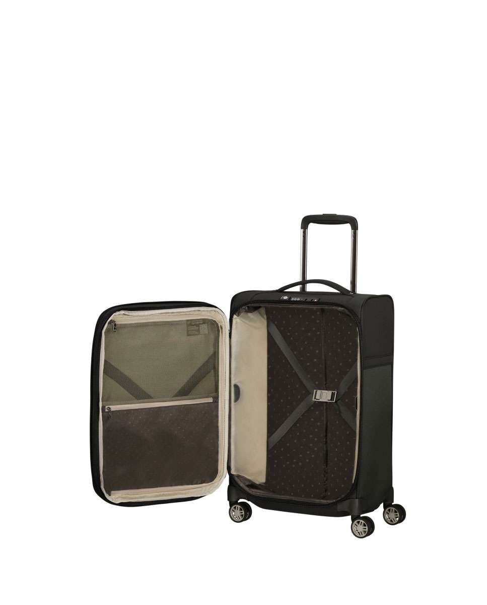 Mala de cabine Airea 55x35cm 4 rodas expansível preto 38L Preto-2