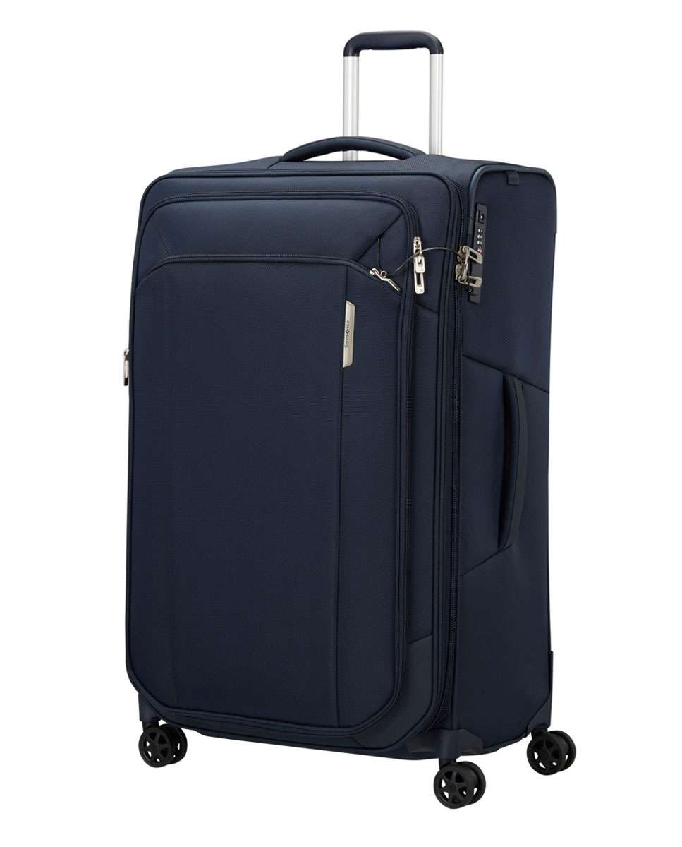 Mala de viagem grande Respark 79cm 4 rodas expansível azul marinho 124L Azul-1