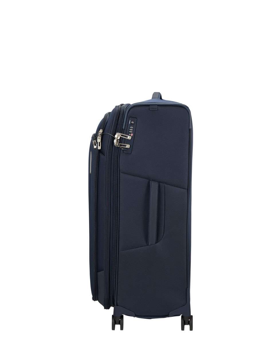 Mala de viagem grande Respark 79cm 4 rodas expansível azul marinho 124L Azul-3