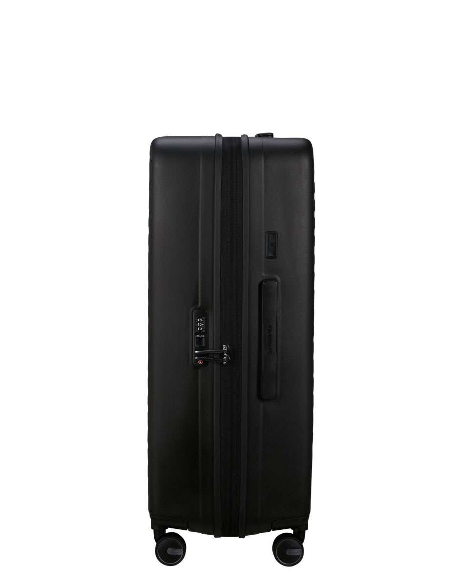 Mala de viagem grande Restackd 75cm 4 rodas expansível preto 99L Preto-3
