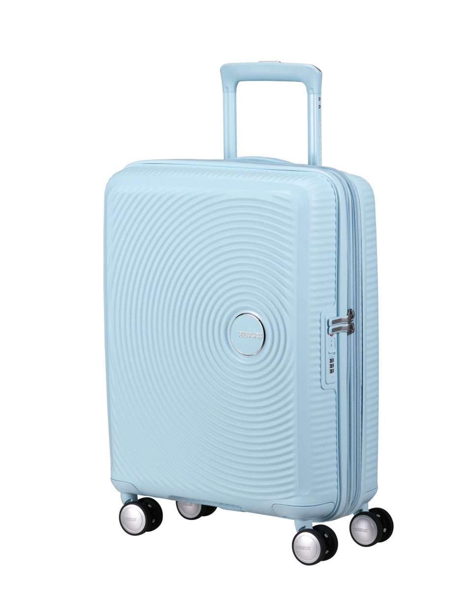 Mala de Cabine Soundbox 55cm 4 Rodas Expansível Azul Pastel 35.5L Azul-1