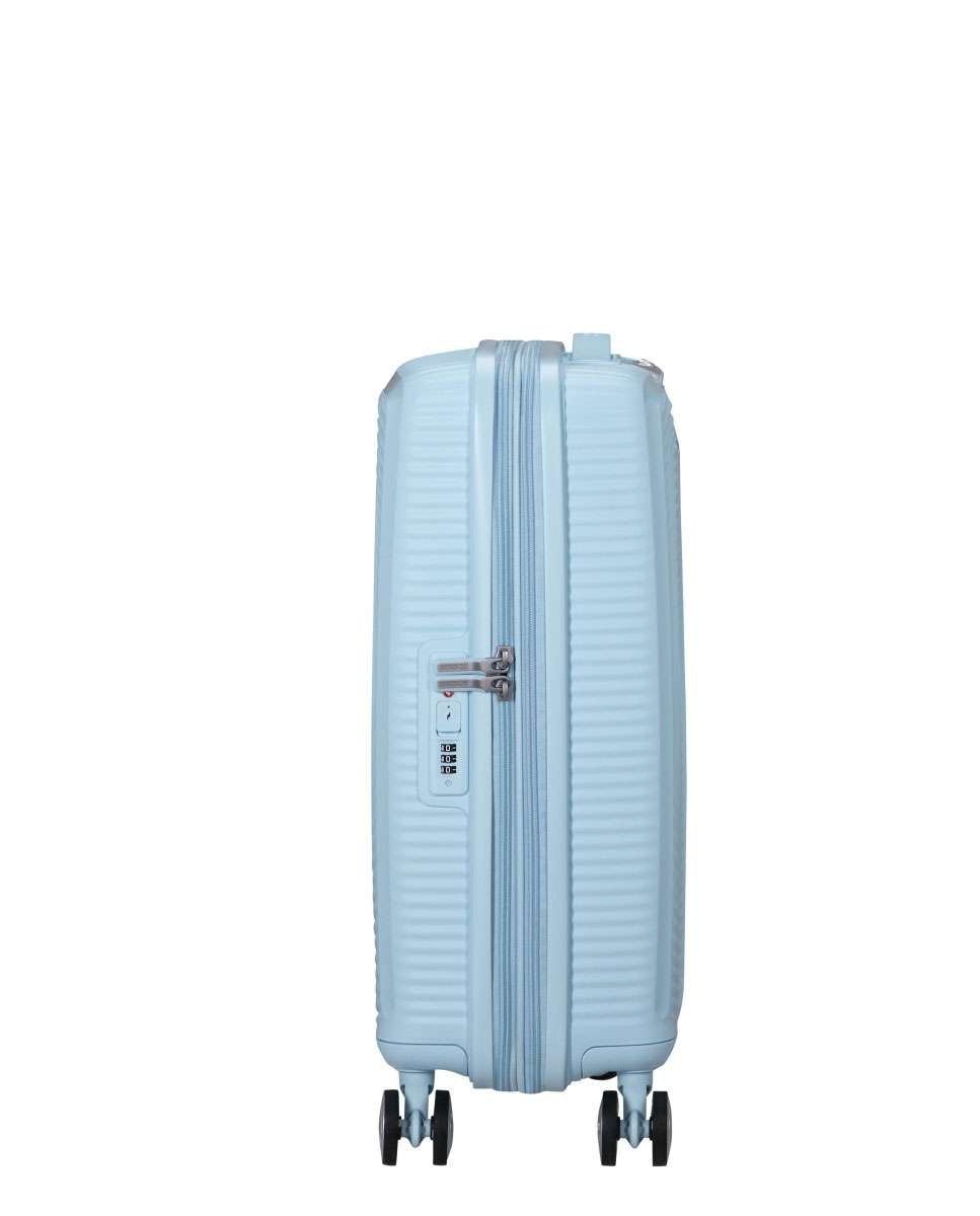 Mala de Cabine Soundbox 55cm 4 Rodas Expansível Azul Pastel 35.5L Azul-3