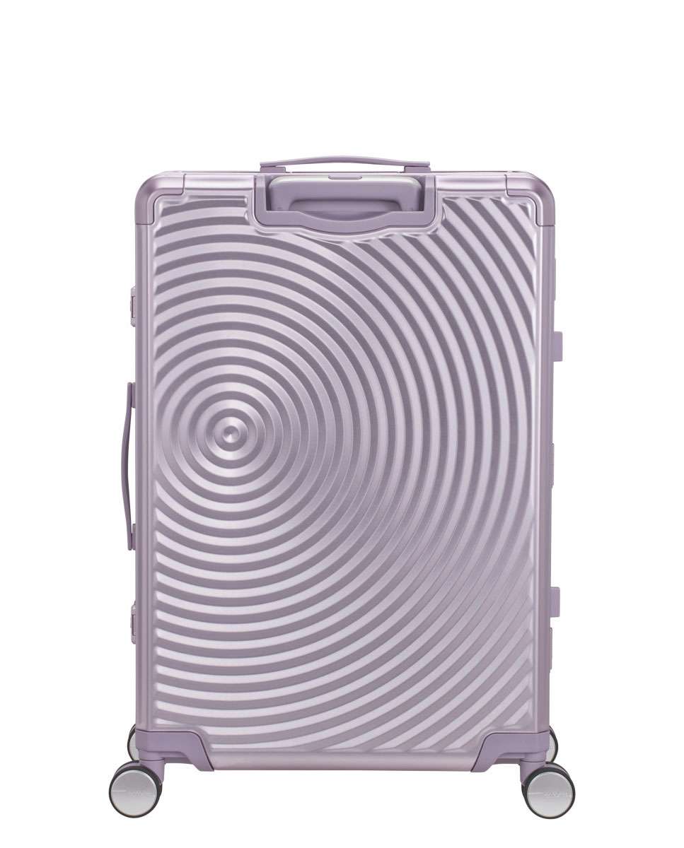 Mala de Viagem Grande Soundbox Alu 77cm 4 Rodas Lilás 100L Lilás-4