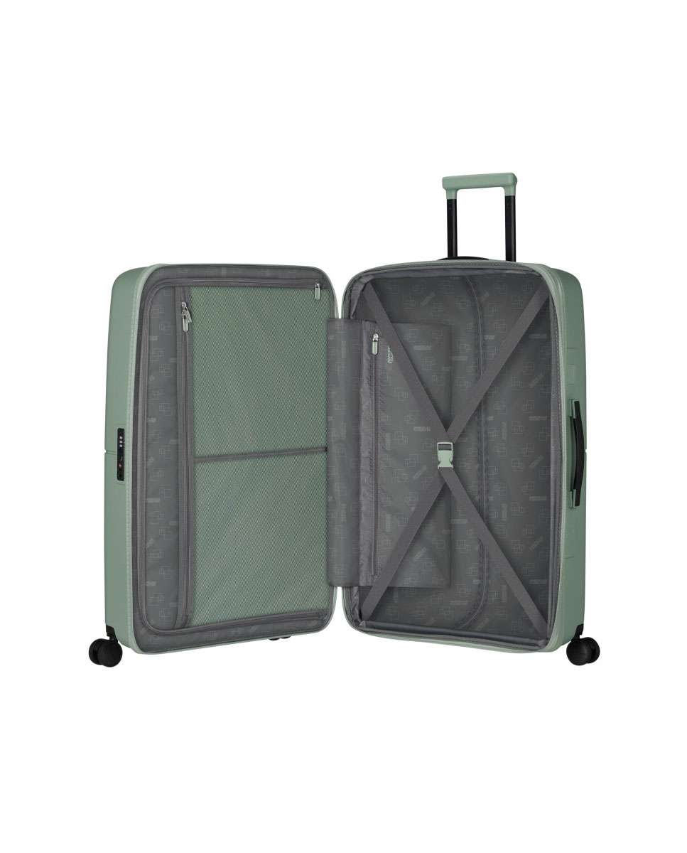 Mala de viagem grande Dashpop 77cm com 4 rodas expansível verde iceberg 104L Verde-2