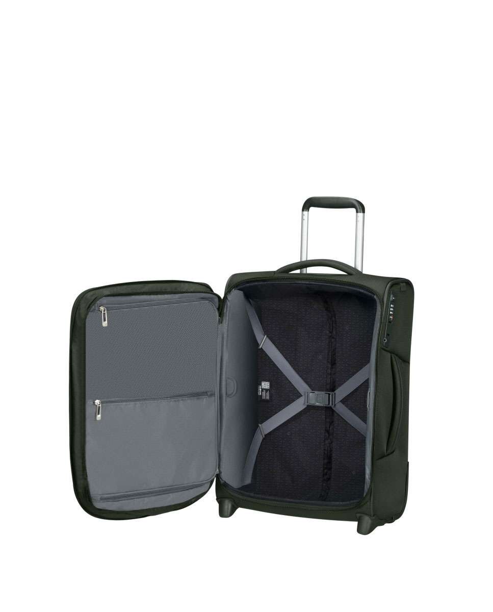 Mala de cabine Respark 55cm 2 rodas expansível verde floresta 48L Verde-2