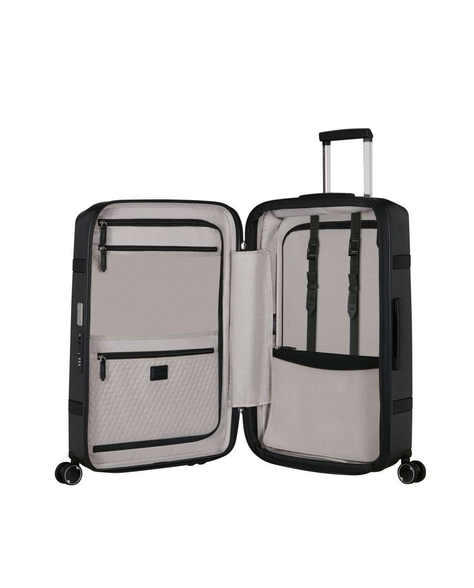 Mala de Viagem Média Image 69Cm 4 Rodas Expansível Preto 79L Preto-2