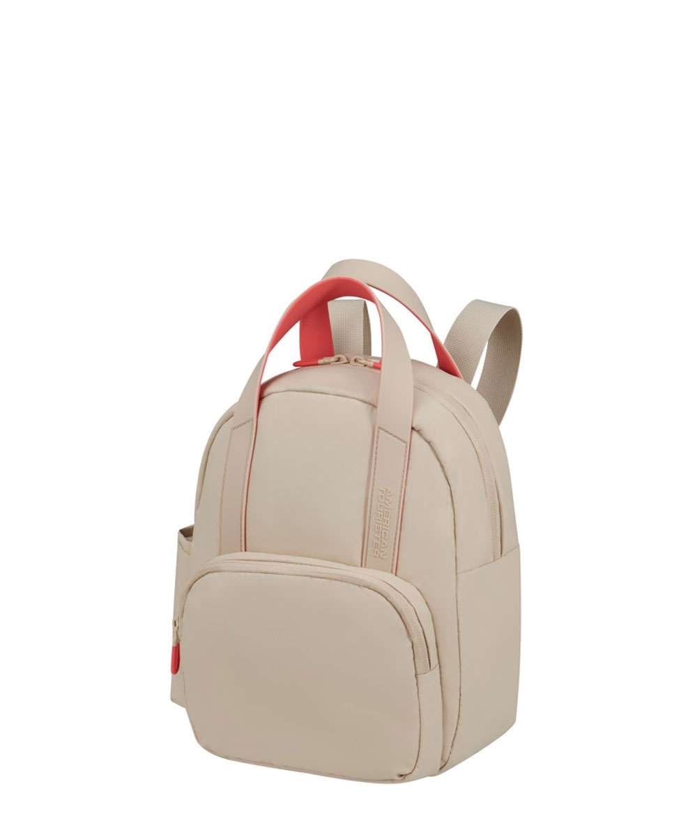 Mini Mochila de Mulher Puffypop Bege 8,5L Bege-1