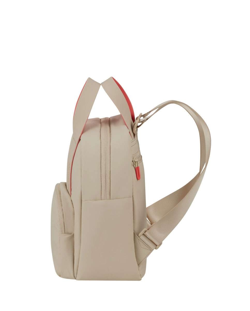 Mini Mochila de Mulher Puffypop Bege 8,5L Bege-3