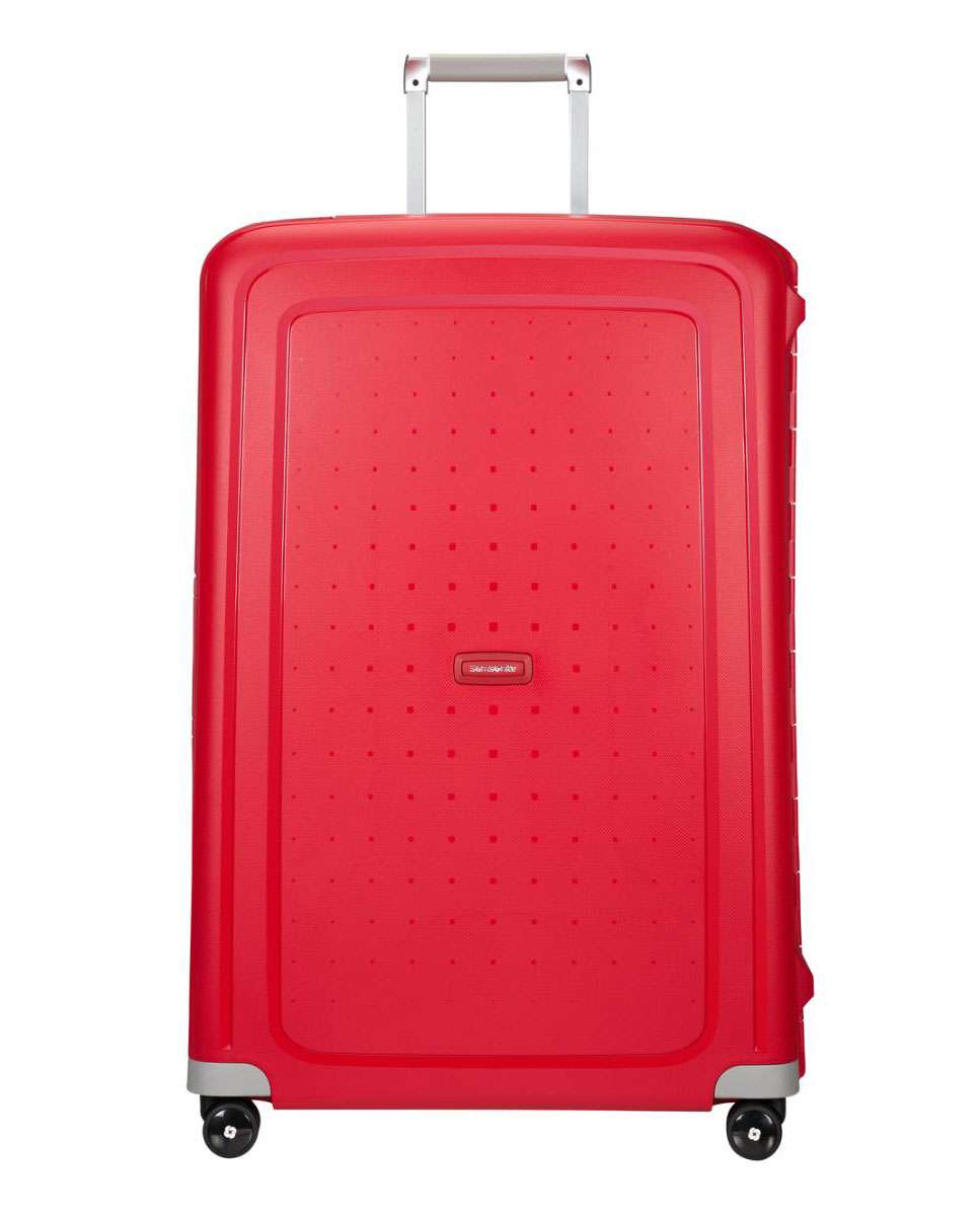 Mala de viagem extragrande S`Cure 81cm 4 rodas com fechadura vermelho 138L Vermelho-1