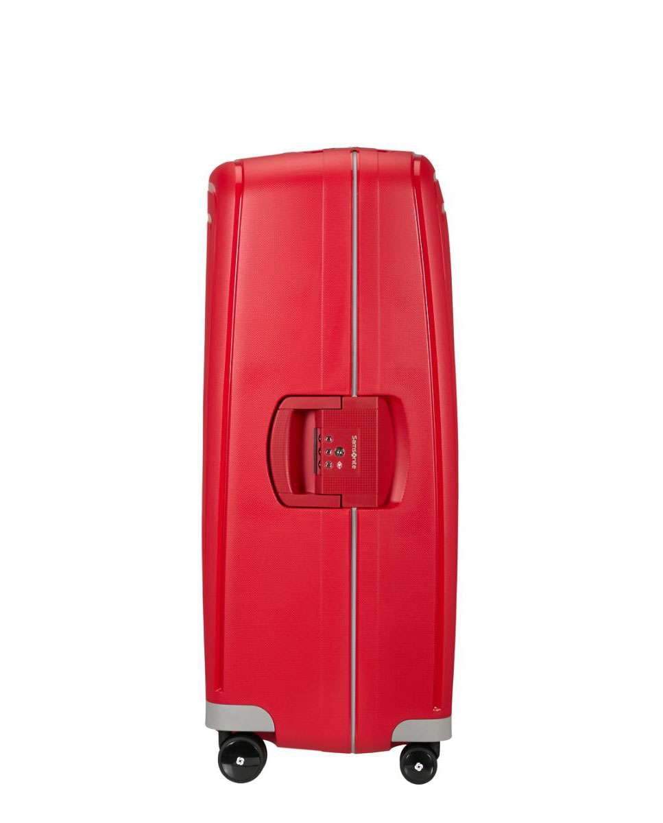 Mala de viagem extragrande S`Cure 81cm 4 rodas com fechadura vermelho 138L Vermelho-2