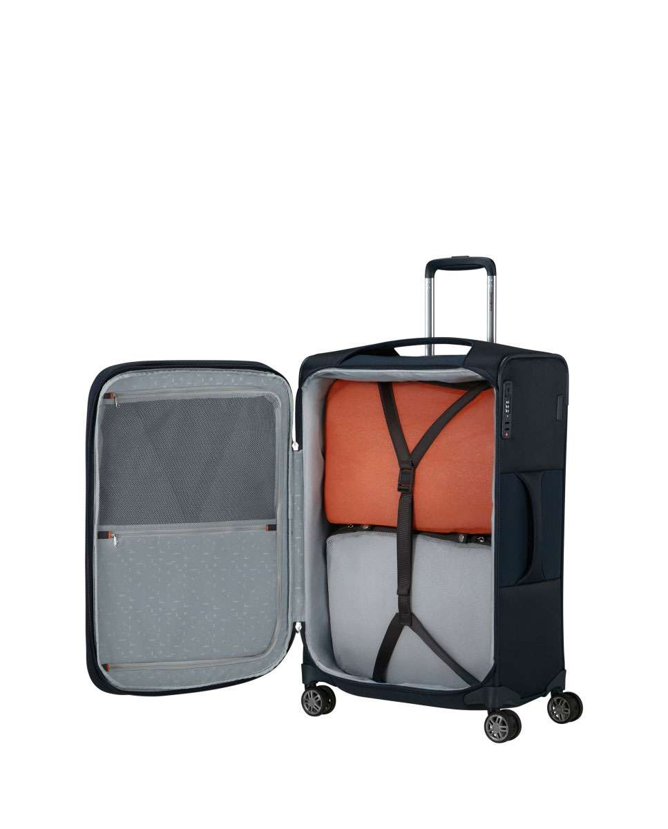 Mala de Viagem Média Re-Lite 67cm 4 Rodas Expansível Azul Noite 79L Azul-2