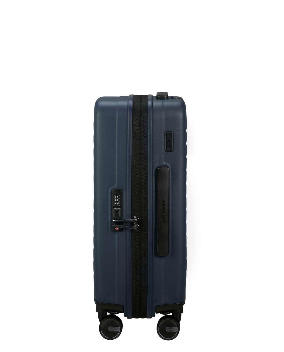 Mala de cabine Restackd 55cm 4 rodas expansível azul meia-noite 39L Azul-3
