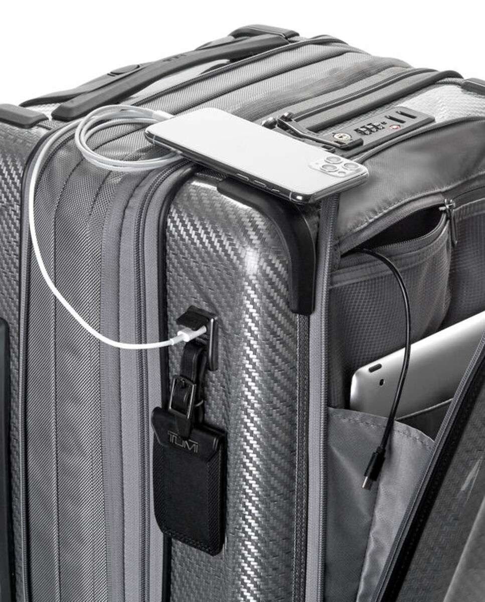 Mala Cabine 55cm Continental Expansível Acesso Frontal Tegra Lite cinza 36 L Cinzento-4
