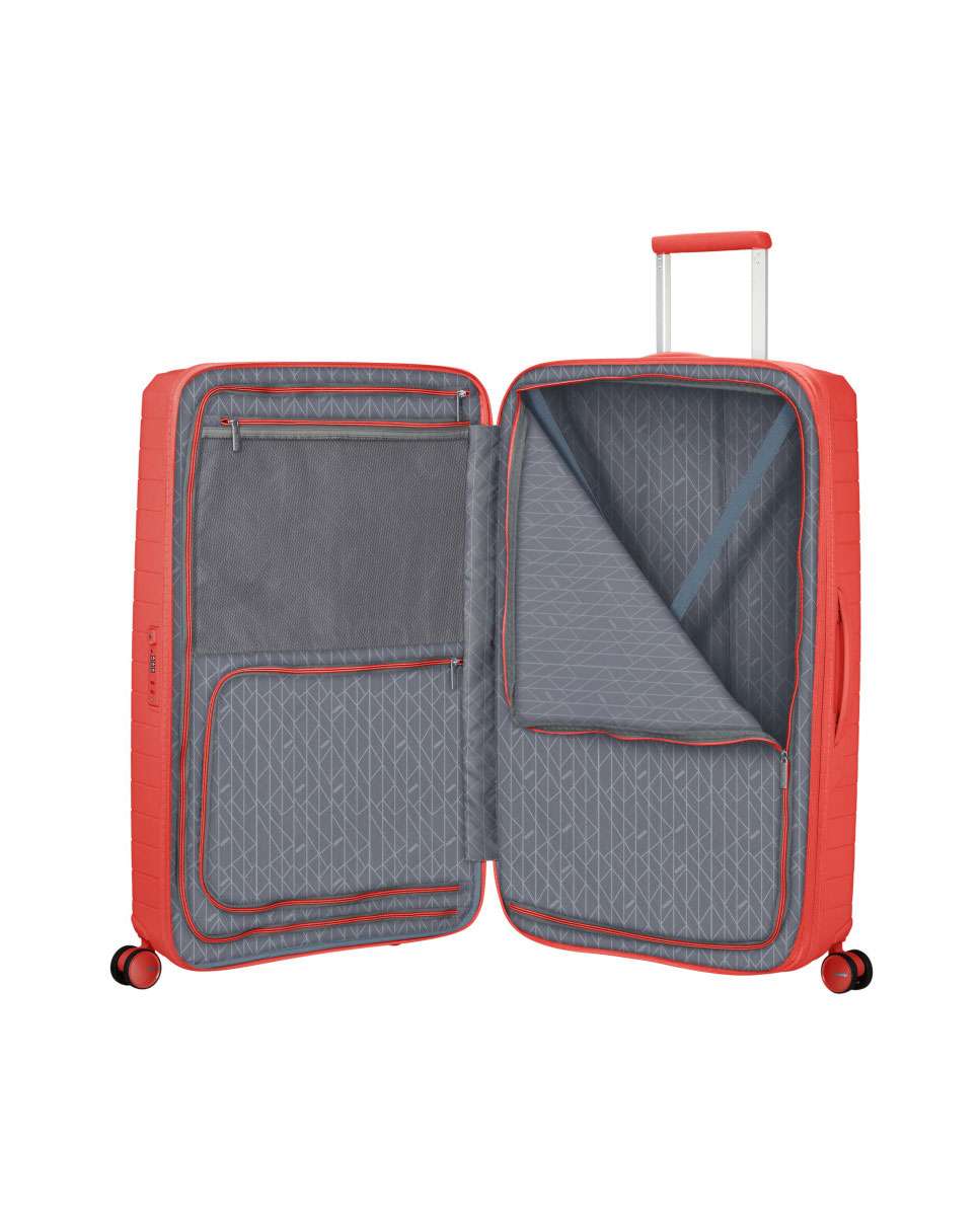 Mala de Viagem Grande Fastforward 78cm 4 Rodas Expansível Coral 108L Coral-2