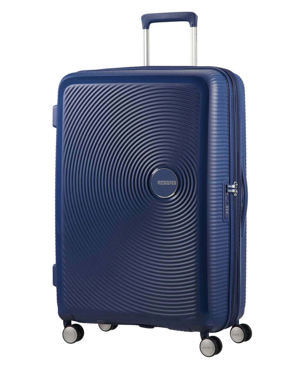 Mala de viagem grande Soundbox 77cm 4 rodas expansível azul-meia-noite 97L Azul-1
