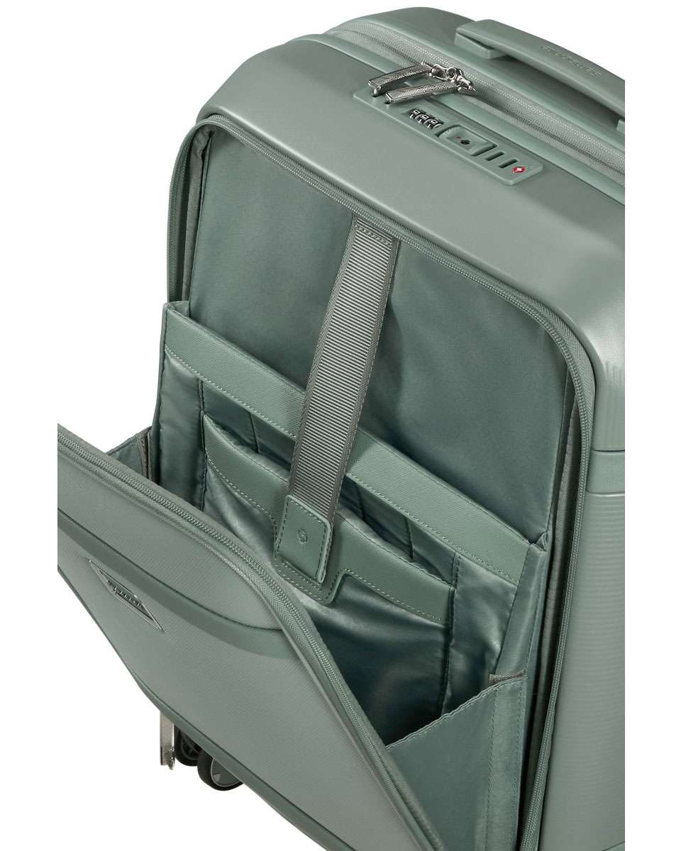 Mala de Cabine Image 55Cm 4 Rodas Expansível Acesso Frontal Verde 41L Verde-3