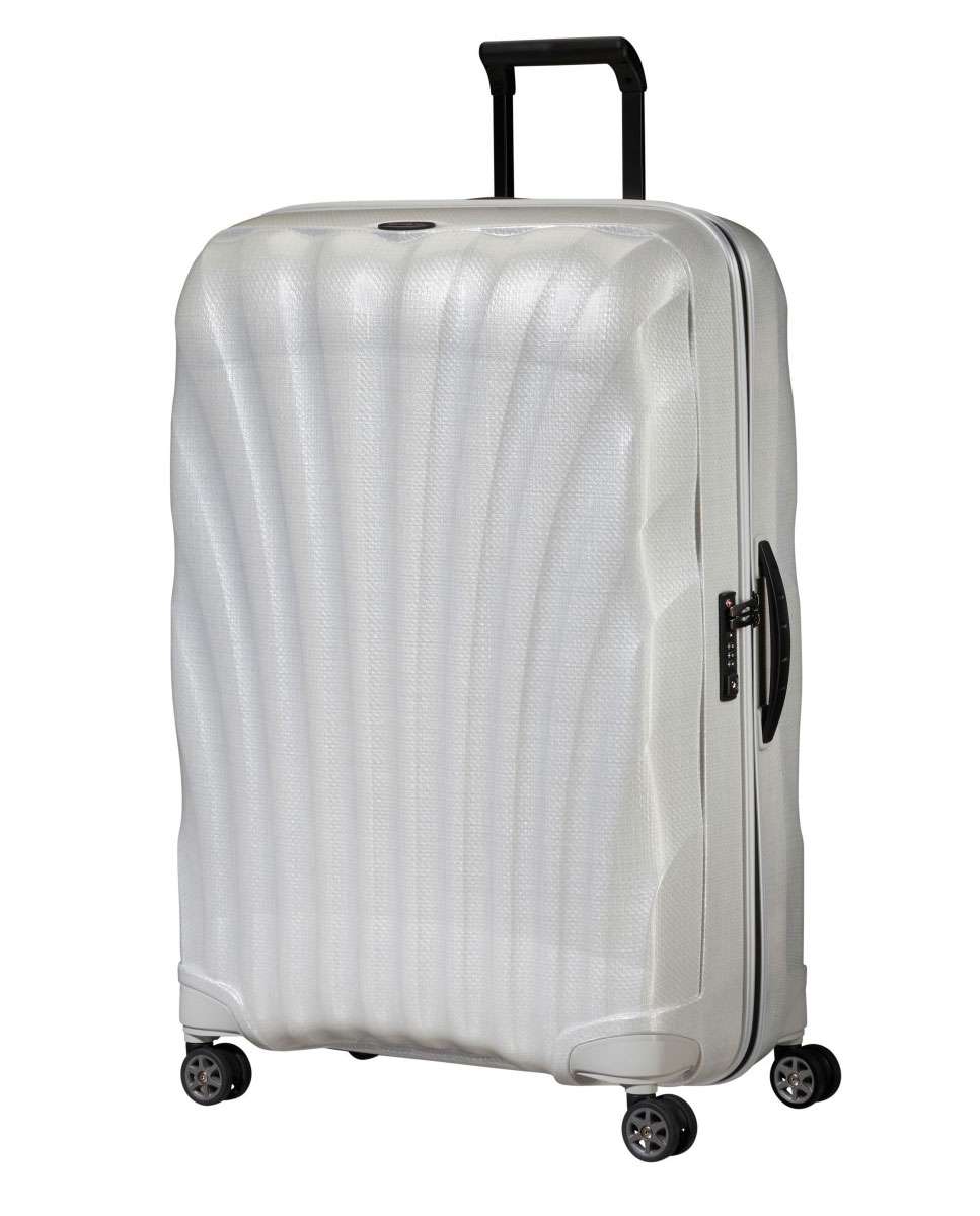 Mala de viagem grande C-Lite 81cm 4 rodas branco 123L Branco-1