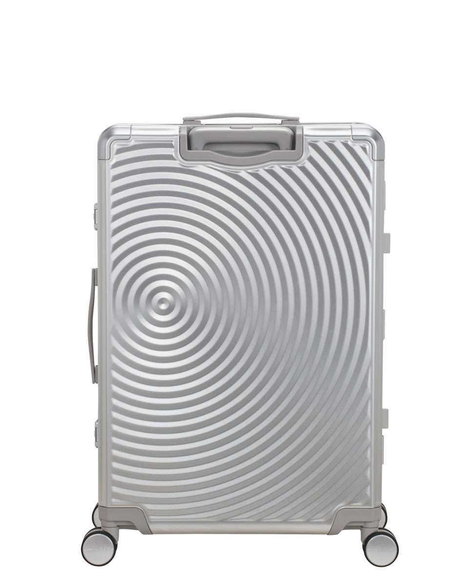 Mala de Viagem Grande Soundbox Alu 77cm 4 Rodas Prata 100L Cinzento-4