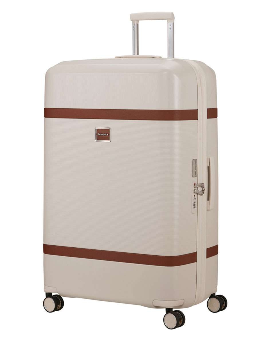 Mala de Viagem Extragrande Image 81Cm 4 Rodas Expansível Marfim 125L Bege-1