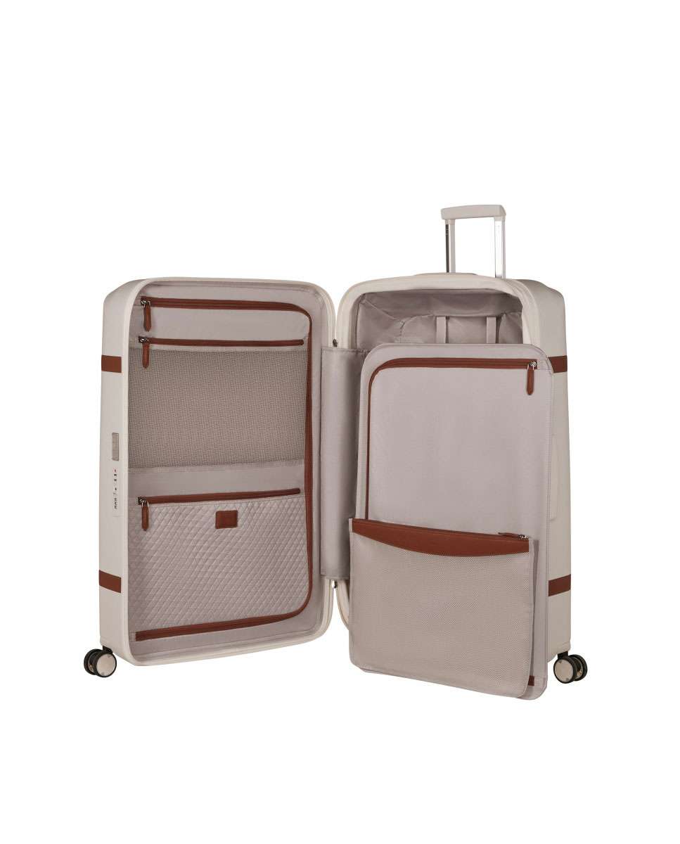 Mala de Viagem Extragrande Image 81Cm 4 Rodas Expansível Marfim 125L Bege-2