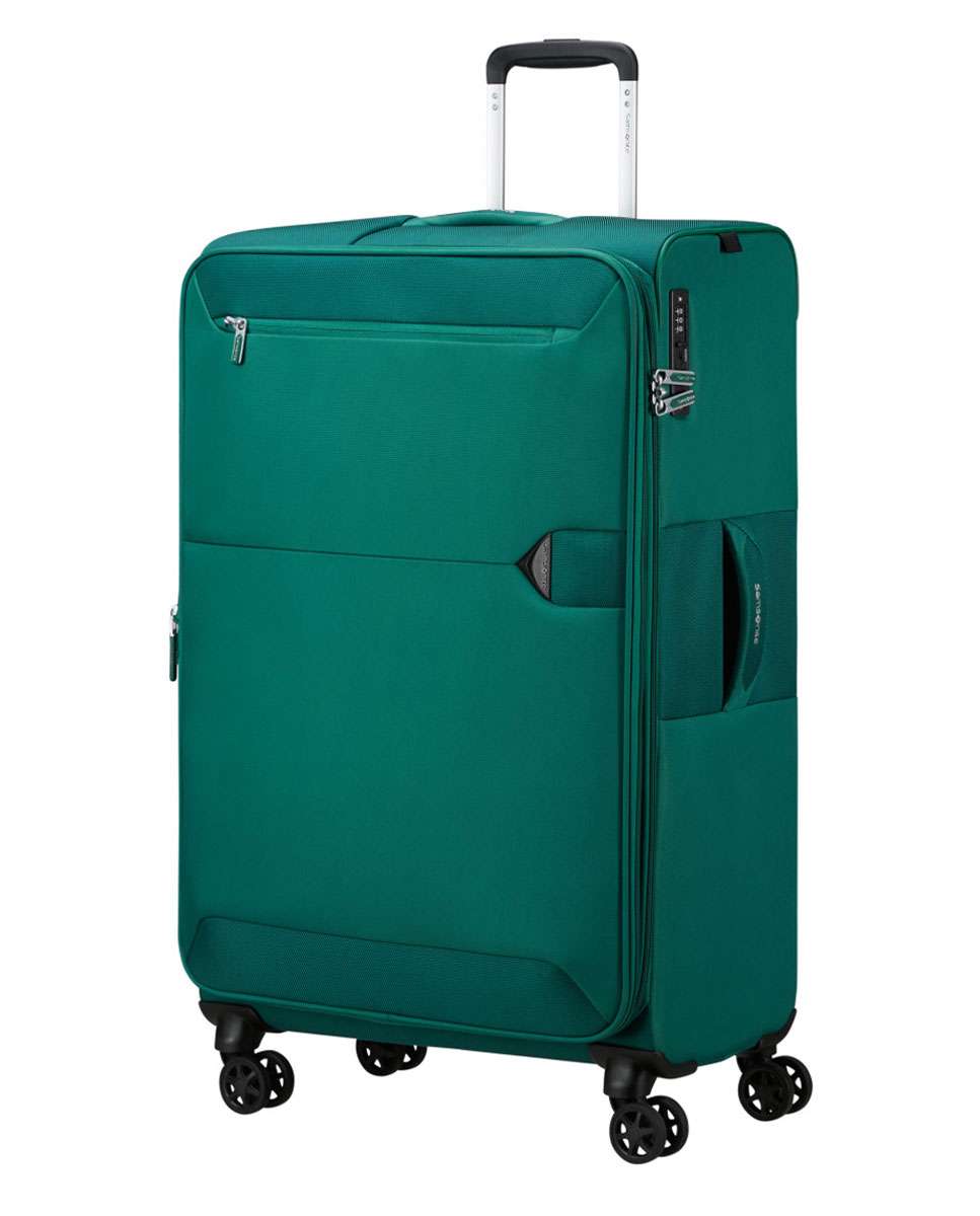 Mala de viagem grande Urbify 78cm 4 rodas expansível verde pinho 107L Verde-1