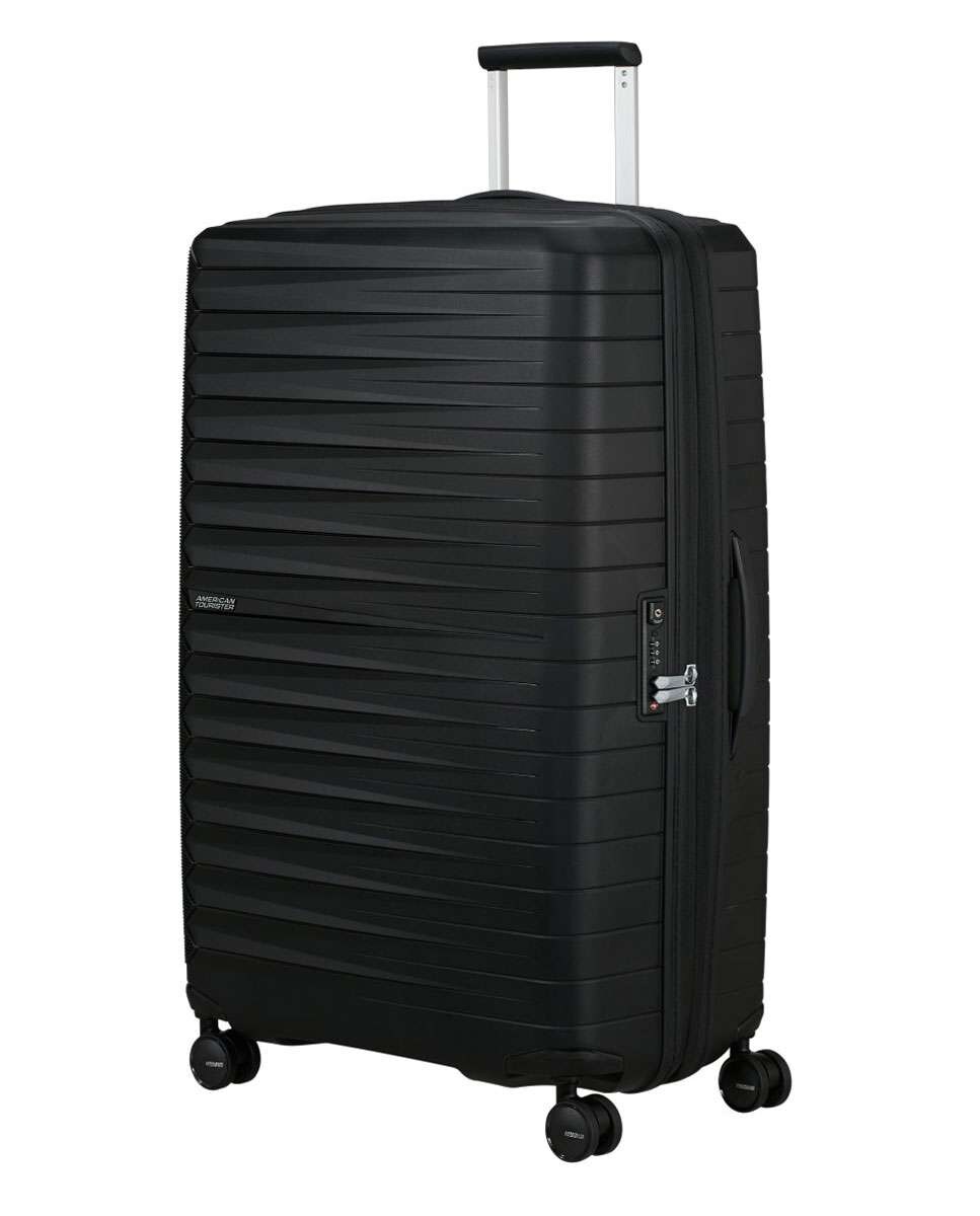 Mala de Viagem Grande Fastforward 78cm 4 Rodas Expansível Preto 108L Preto-1