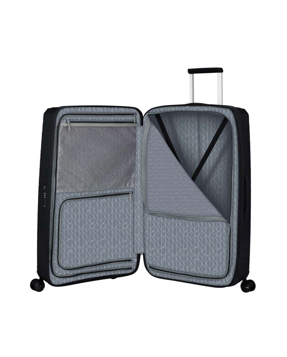 Mala de Viagem Grande Fastforward 78cm 4 Rodas Expansível Preto 108L Preto-2