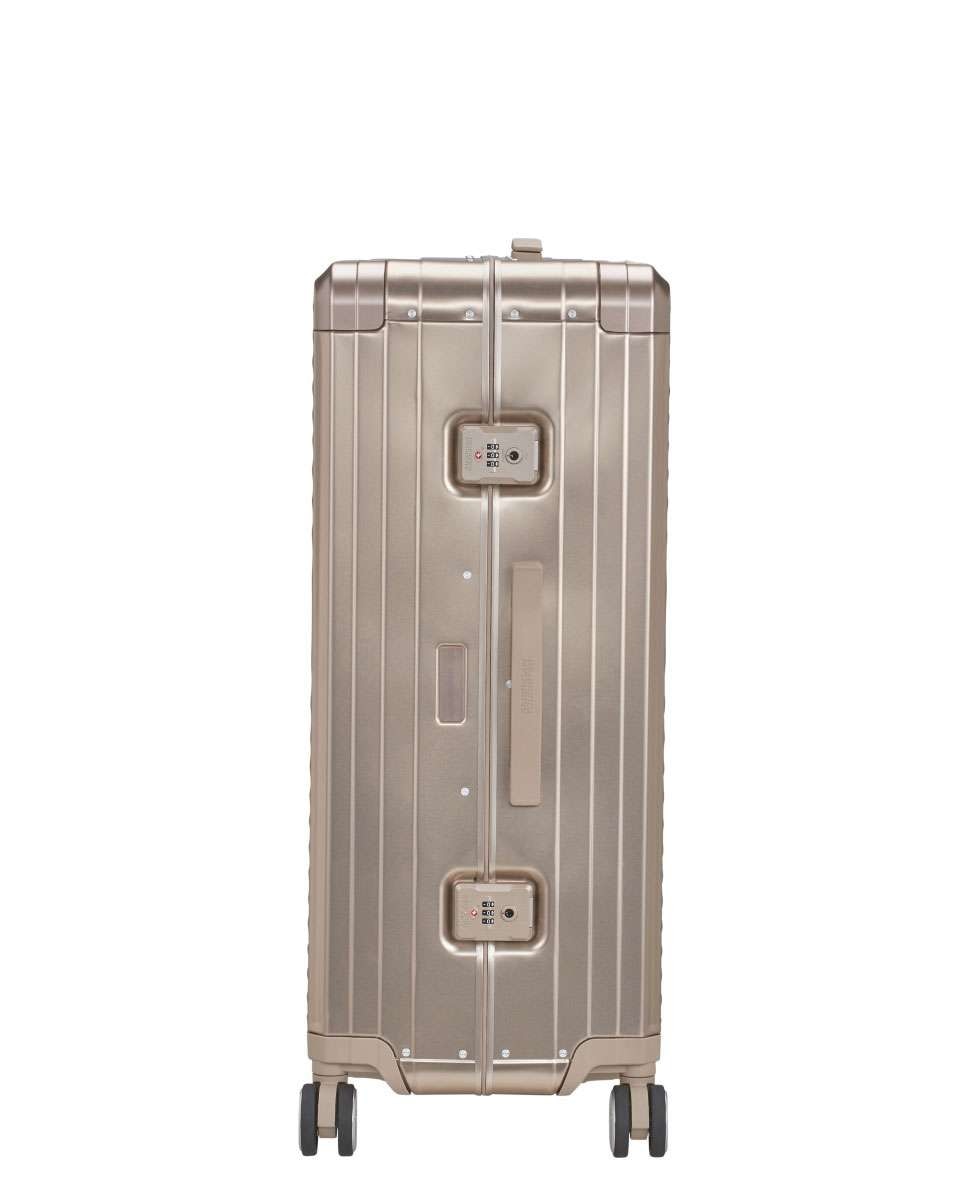 Mala de Viagem Grande Soundbox Alu 77cm 4 Rodas Bronze 100L Creme-3