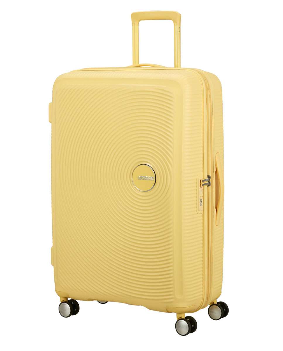 Mala de Viagem Grande Soundbox 77cm 4 Rodas Expansível Amarelo Pastel 97L Amarelo-1