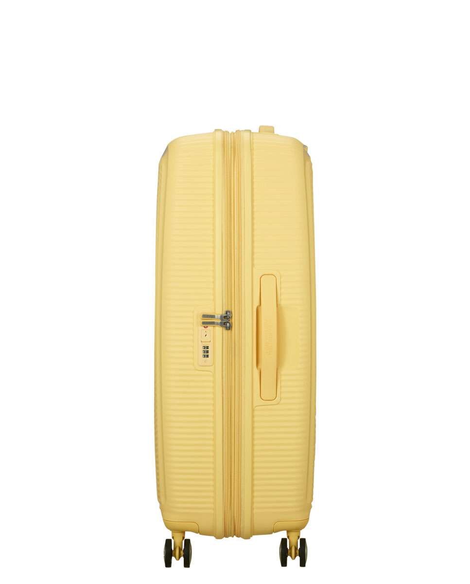 Mala de Viagem Grande Soundbox 77cm 4 Rodas Expansível Amarelo Pastel 97L Amarelo-3