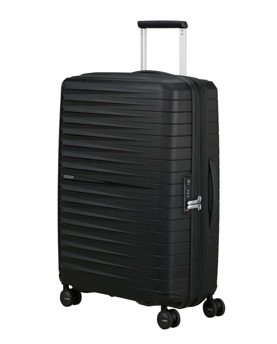 Mala de Viagem Média Fastforward 68cm 4 Rodas Expansível Preto 67L Preto-1