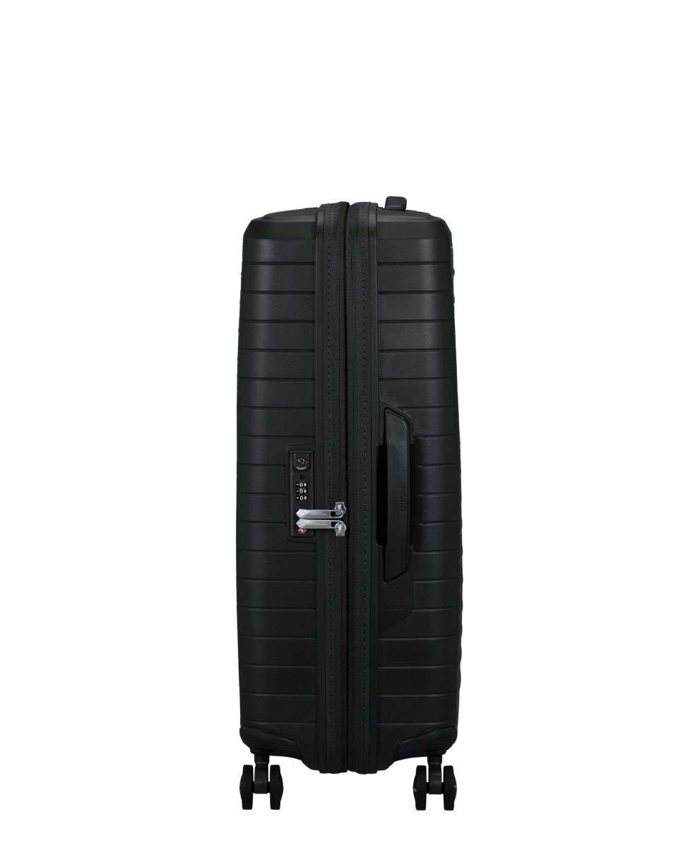 Mala de Viagem Média Fastforward 68cm 4 Rodas Expansível Preto 67L Preto-3
