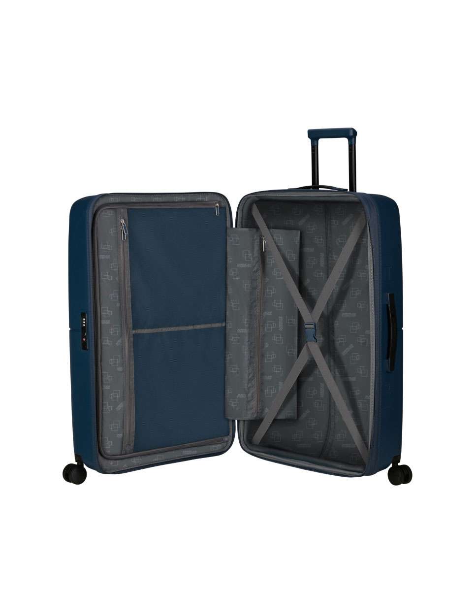 Mala de viagem grande Dashpop 77cm com 4 rodas expansível azul 104L Azul-2