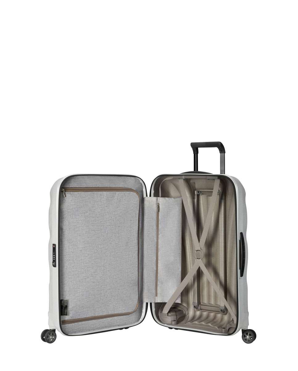 Mala de viagem grande C-Lite 75cm 4 rodas branco 94L Branco-2