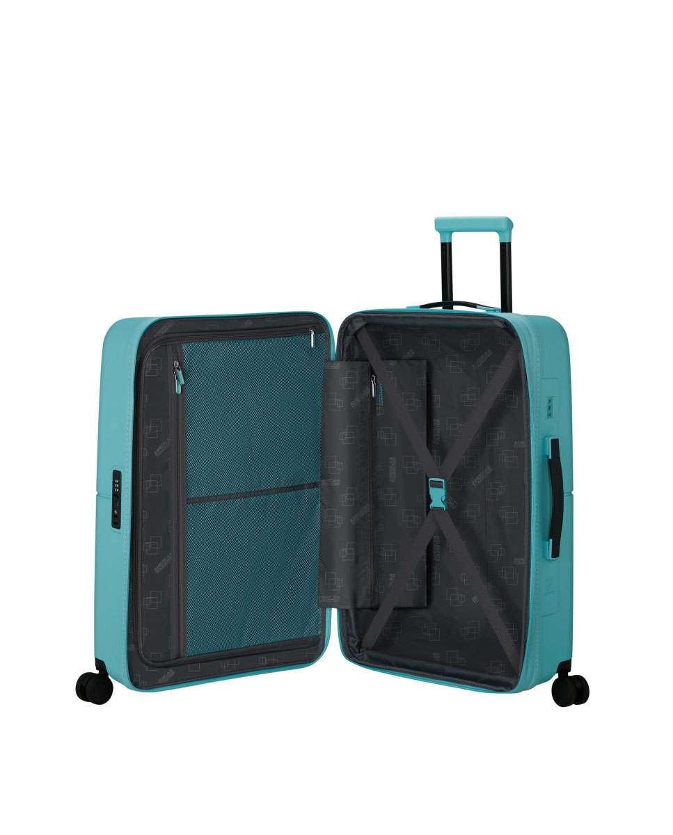 Mala de viagem média Dashpop 67cm com 4 rodas expansível azul celeste 76L Azul-2
