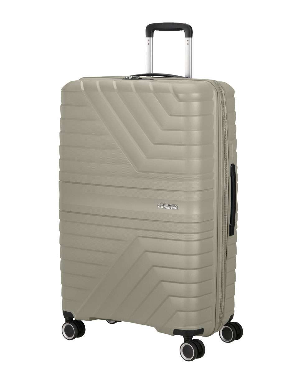 Mala de Viagem Grande Flytwist 78cm 4 Rodas Expansível Bege 101L Bege-1