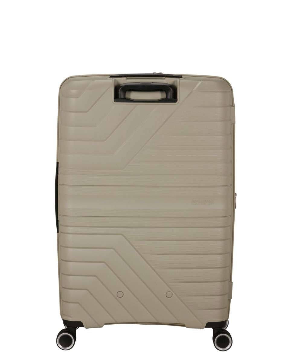 Mala de Viagem Grande Flytwist 78cm 4 Rodas Expansível Bege 101L Bege-4