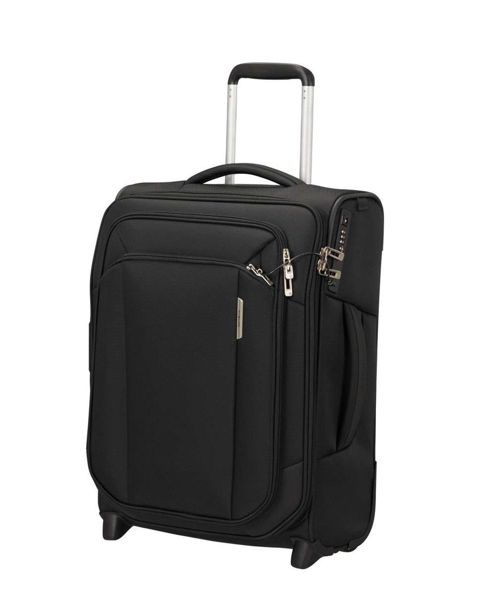 Mala de cabine Respark 55cm 2 rodas expansível preto 48L Preto-1