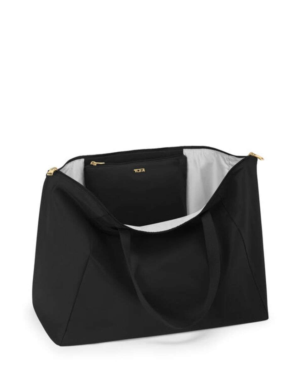 Bolsa de Ombro Just In Case Voyageur preto/dourado Preto-2