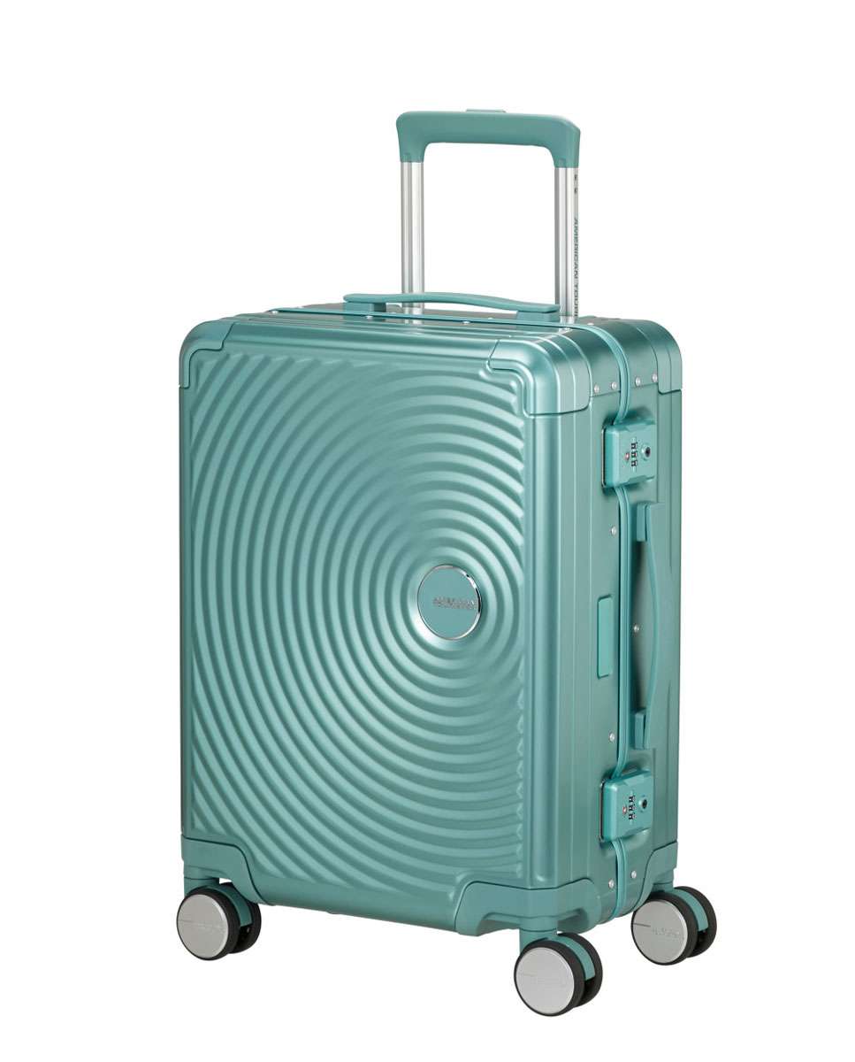 Imagem 0 de Mala de Cabine Soundbox Alu 55cm 4 Rodas Azul Turquesa 39L