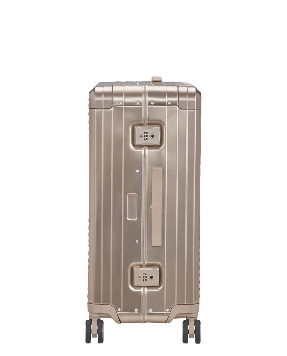 Mala de Viagem Média Soundbox Alu 68cm 4 Rodas Bronze 73L Creme-3