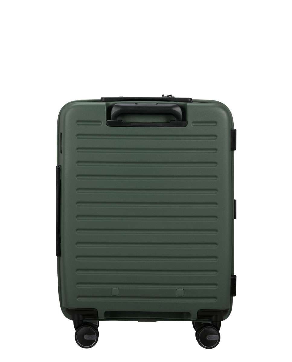 Mala de cabine Restackd 55cm 4 rodas expansível acesso frontal verde 42L Verde-4