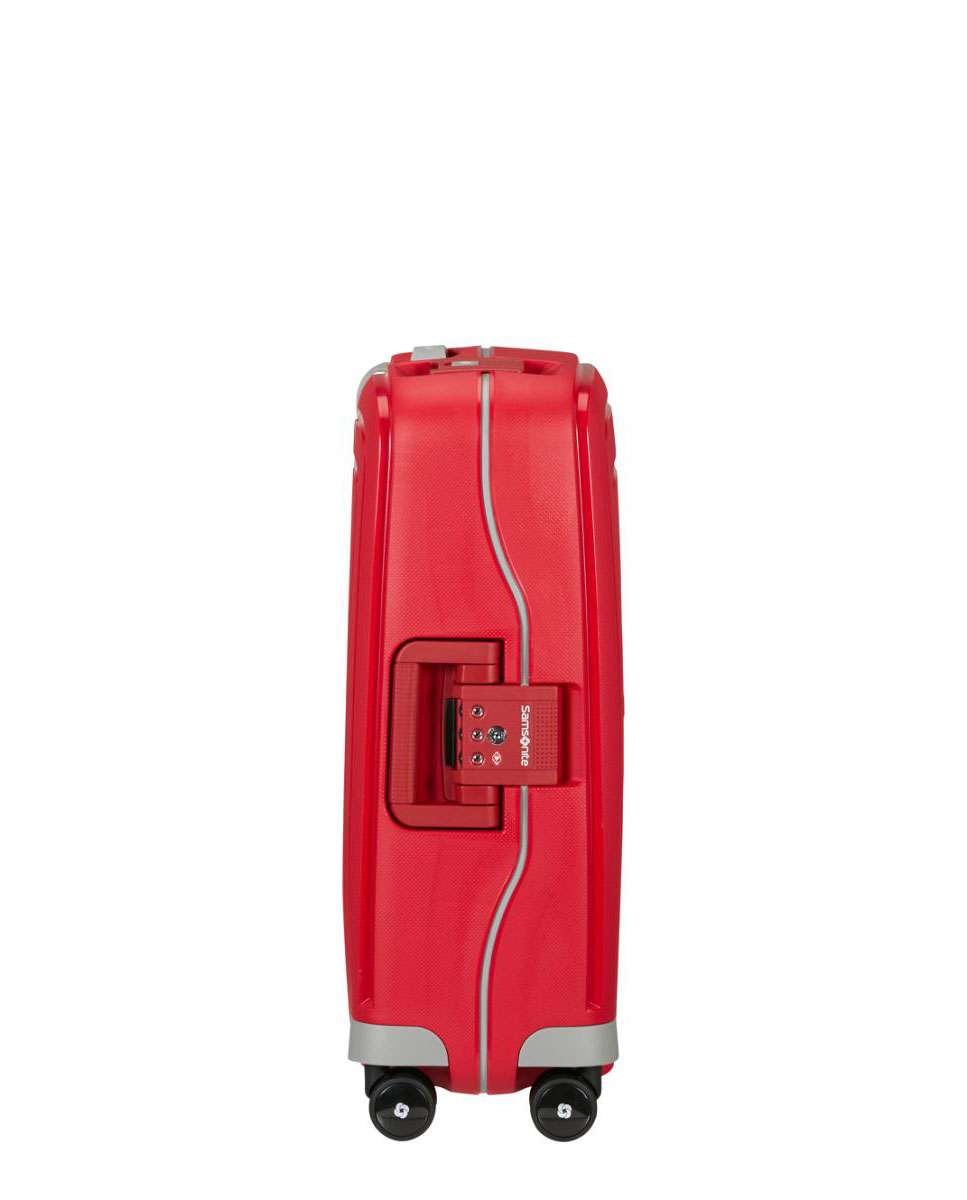 Mala de cabine S`Cure 55cm 4 rodas com fechadura vermelho 34L Vermelho-3