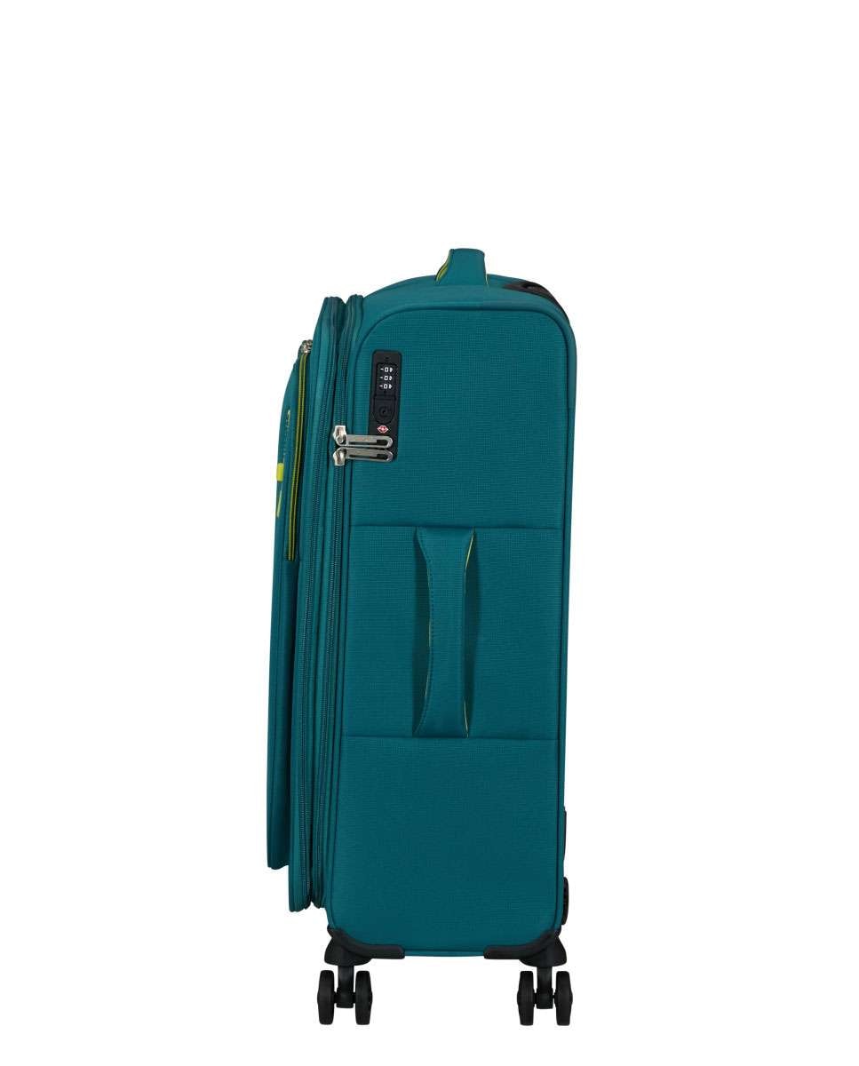 Mala de Viagem Média Cloudrider 67cm 4 Rodas Expansível Azul Esverdeado 67L Azul-3