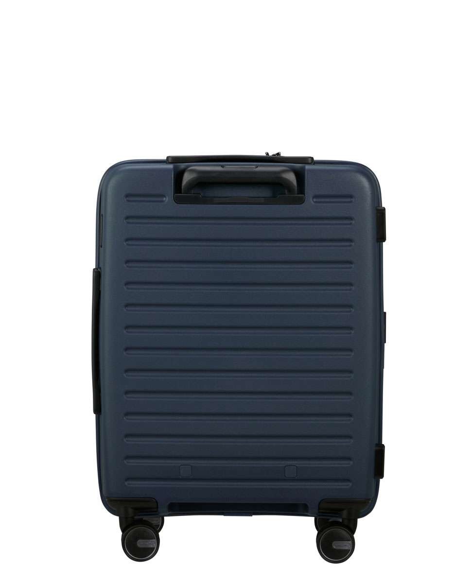 Mala de cabine Restackd 55cm 4 rodas expansível acesso frontal azul meia-noite 42L Azul-4