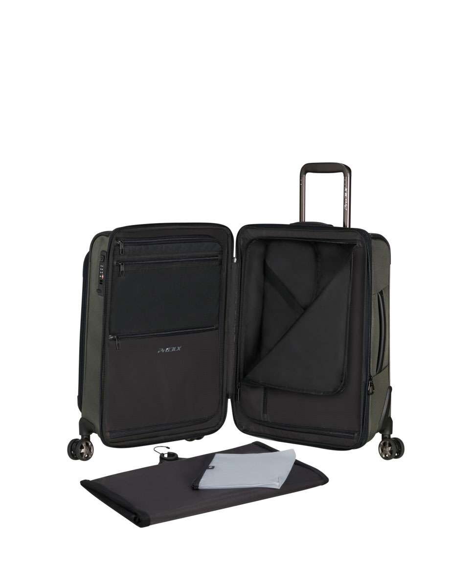 Mala de cabine Pro-Dlx 6 55cm 4 rodas expansível verde 45L Verde-3