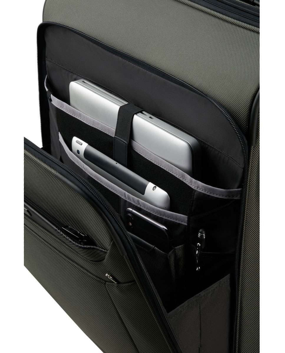 Mala de cabine Pro-Dlx 6 55cm 4 rodas expansível verde 45L Verde-4