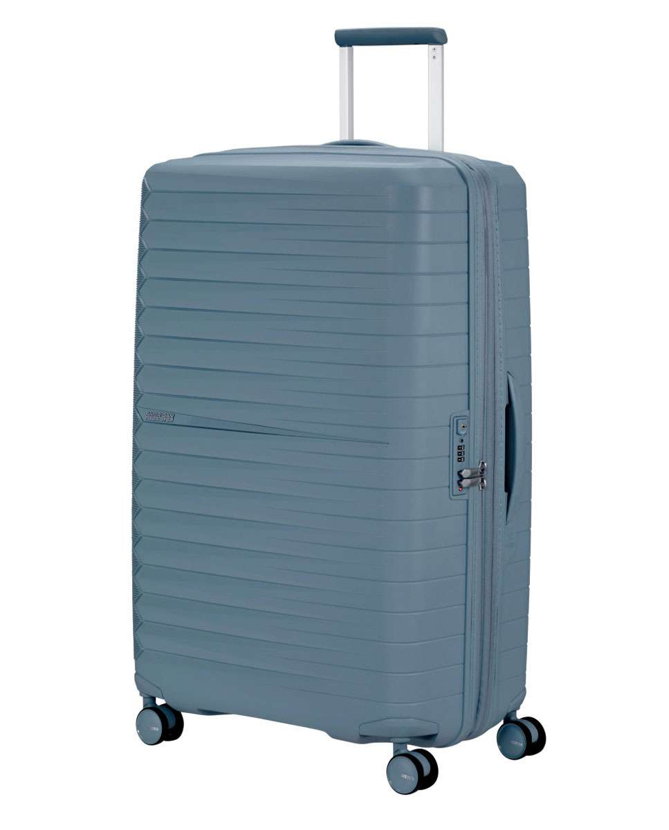 Mala de Viagem Grande Fastforward 78cm 4 Rodas Expansível Azul 108L Azul-1