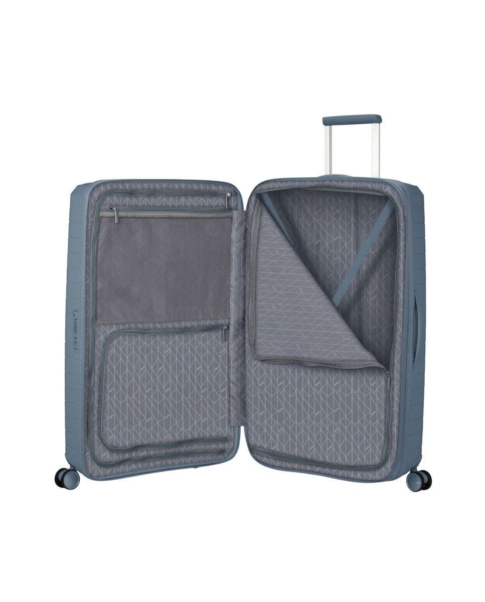 Mala de Viagem Grande Fastforward 78cm 4 Rodas Expansível Azul 108L Azul-2